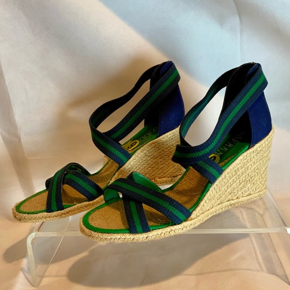 Lauren Ralph Lauren Iliana sandals blue and green size 9 brand new - Picture 3 of 9